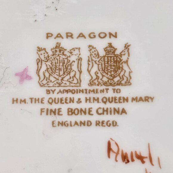 Vintage Paragon Replacement Saucer Bone China Mde in England Light Blue Band - Picture 8 of 9